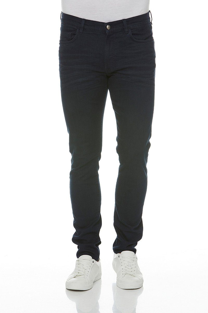 - Slim-fit-Jeans 63 overdye flex wunderwerk grey Steve blue high with slim