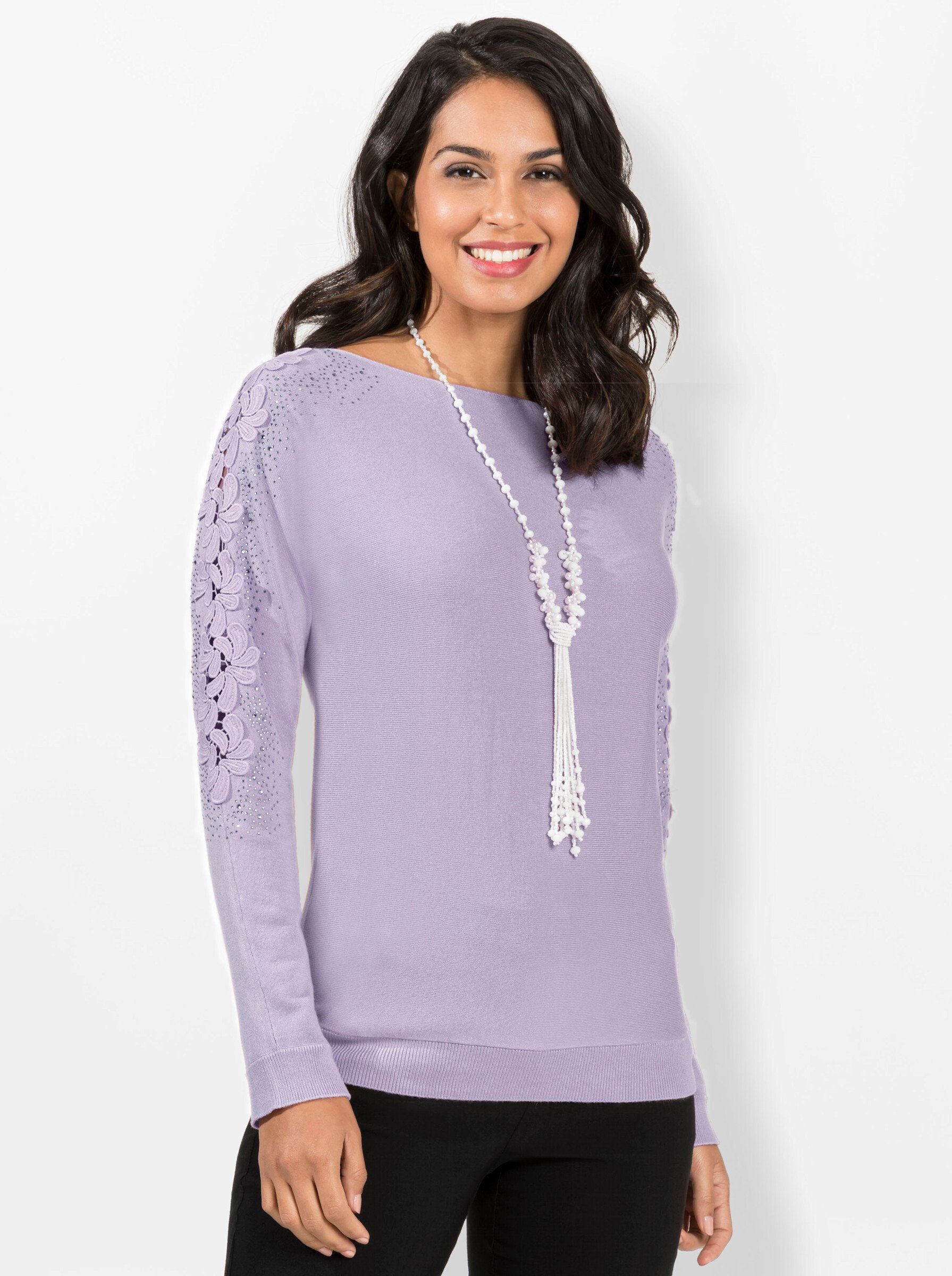 Strickpullover Pullover Langarm Feinstrick, Jersey