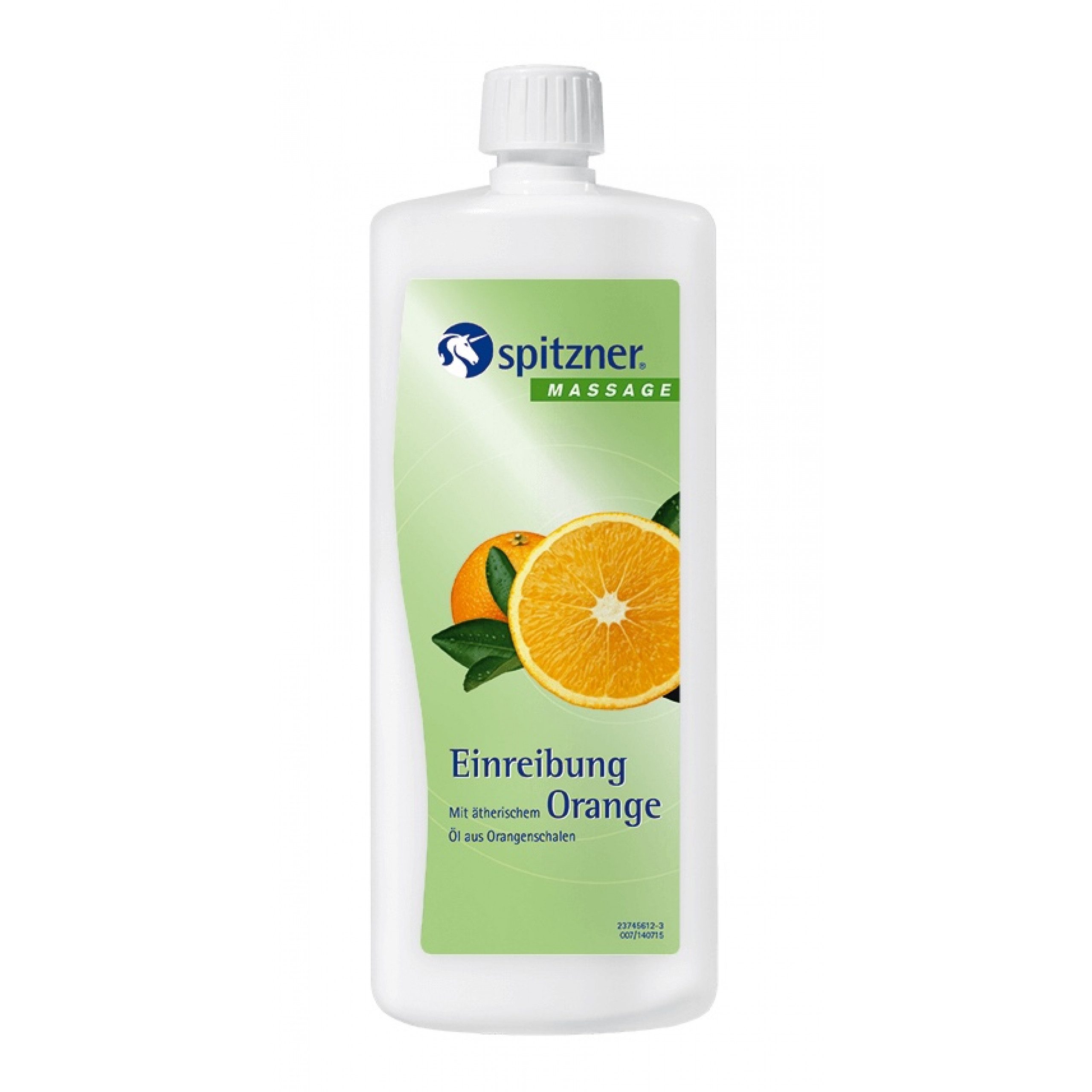 Spitzner Massageöl Spitzner Einreibung Orange 1 Liter (1000 ml) angenehm kühlend