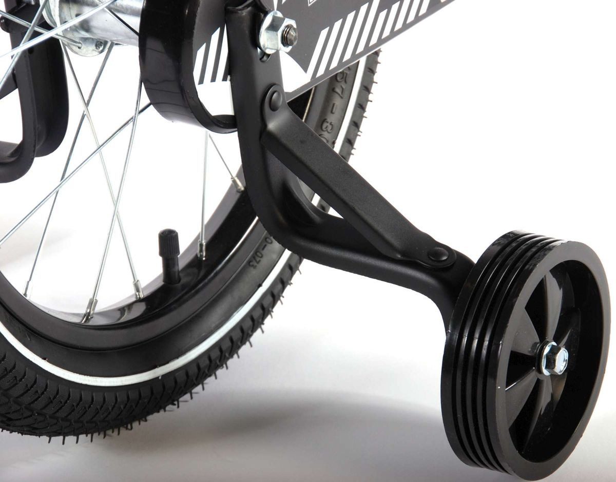 Volare Kinderfahrrad 16 Zoll Kinder Jungen Fahrrad Holland Bike Cruiser Schwarz 21602-CH, 1 Gang, Rücktrittbremse, Stützräder, Schutzbleche
