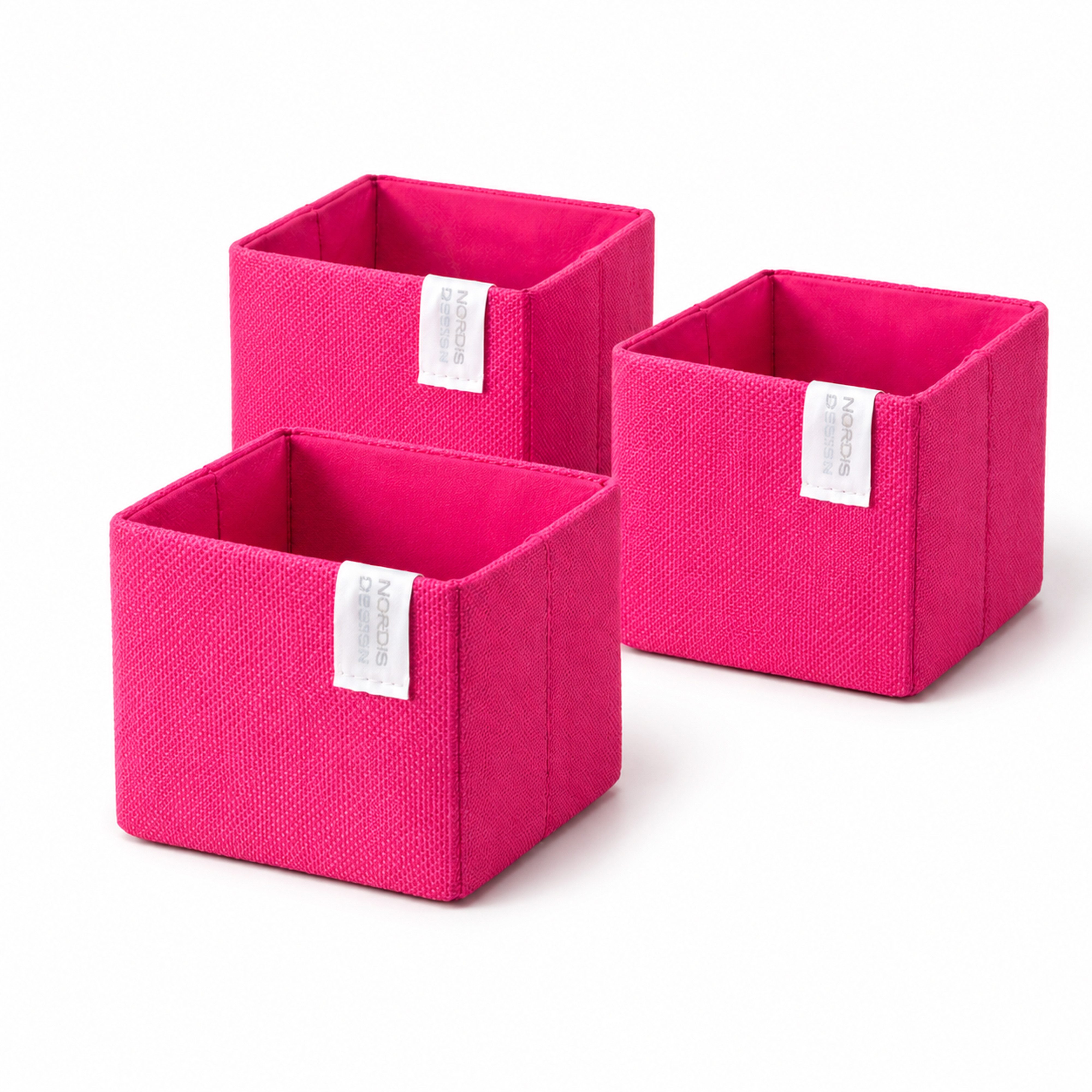 NORDIS DESIGN Aufbewahrungsbox "Nordea" - Mini-Aufbewahrungskörbchen aus Stoff, (3er-Set), faltbar