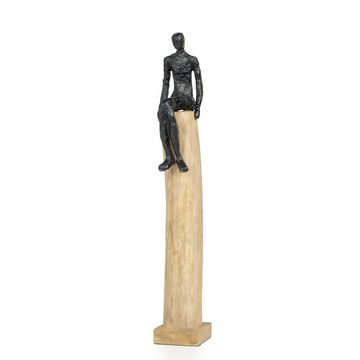 Moritz Skulptur Mann mittel, Holz Deko Figuren Wohnzimmer Holzdeko Objekte Holzdekoration