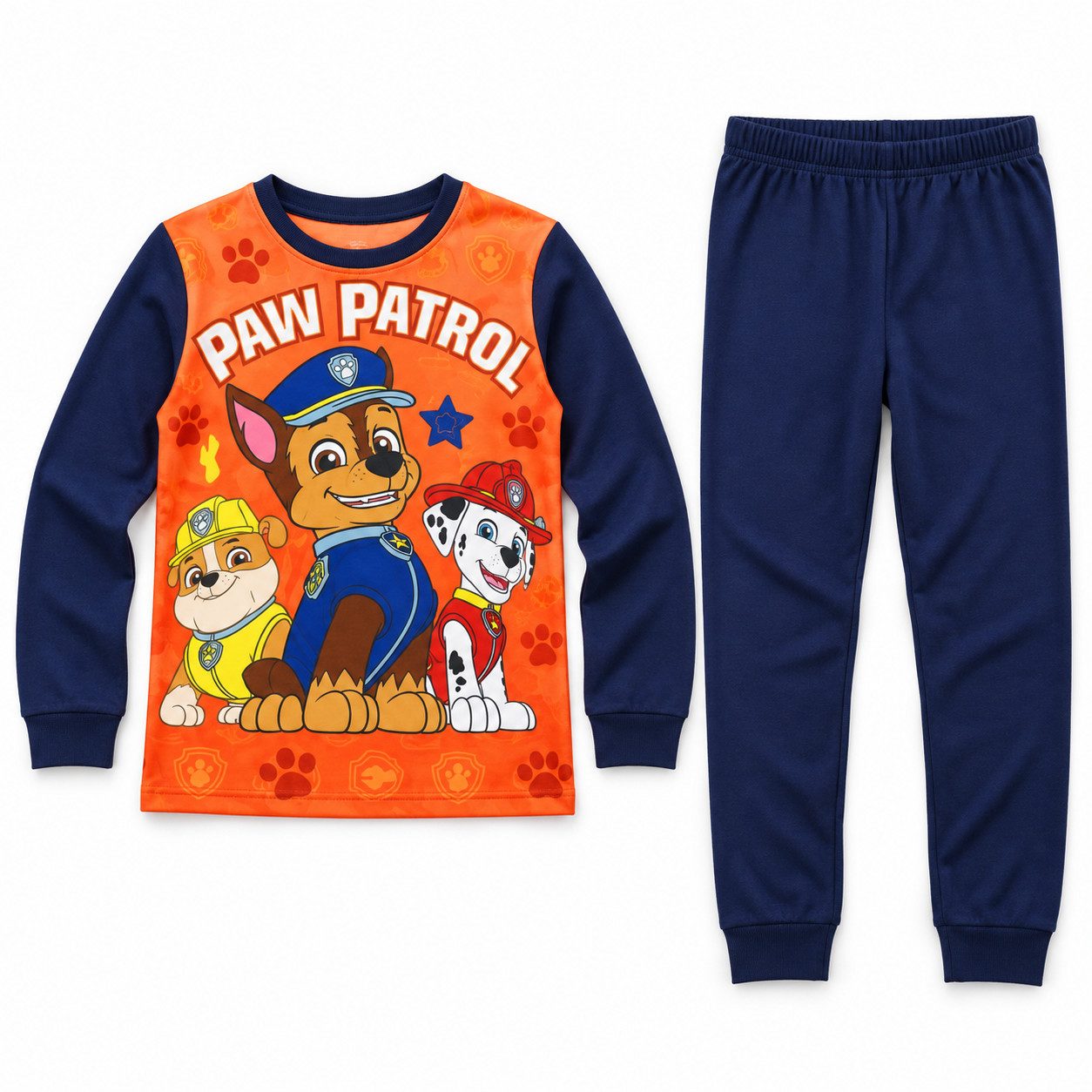 PAW PATROL Schlafanzug Paw Patrol Chase Ruble Kinder Polar Fleece Schlafanzug Pyjama