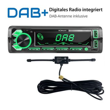 XOMAX XM-RD287 Autoradio mit DAB+ plus, Bluetooth, 2x USB, SD, AUX, 1 DIN Autoradio