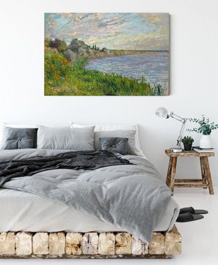 Pixxprint Leinwandbild Claude Monet - Die Seine bei Vétheuil, Claude Monet - Die Seine bei Vétheuil (1 St), Leinwandbild fertig bespannt, inkl. Zackenaufhänger