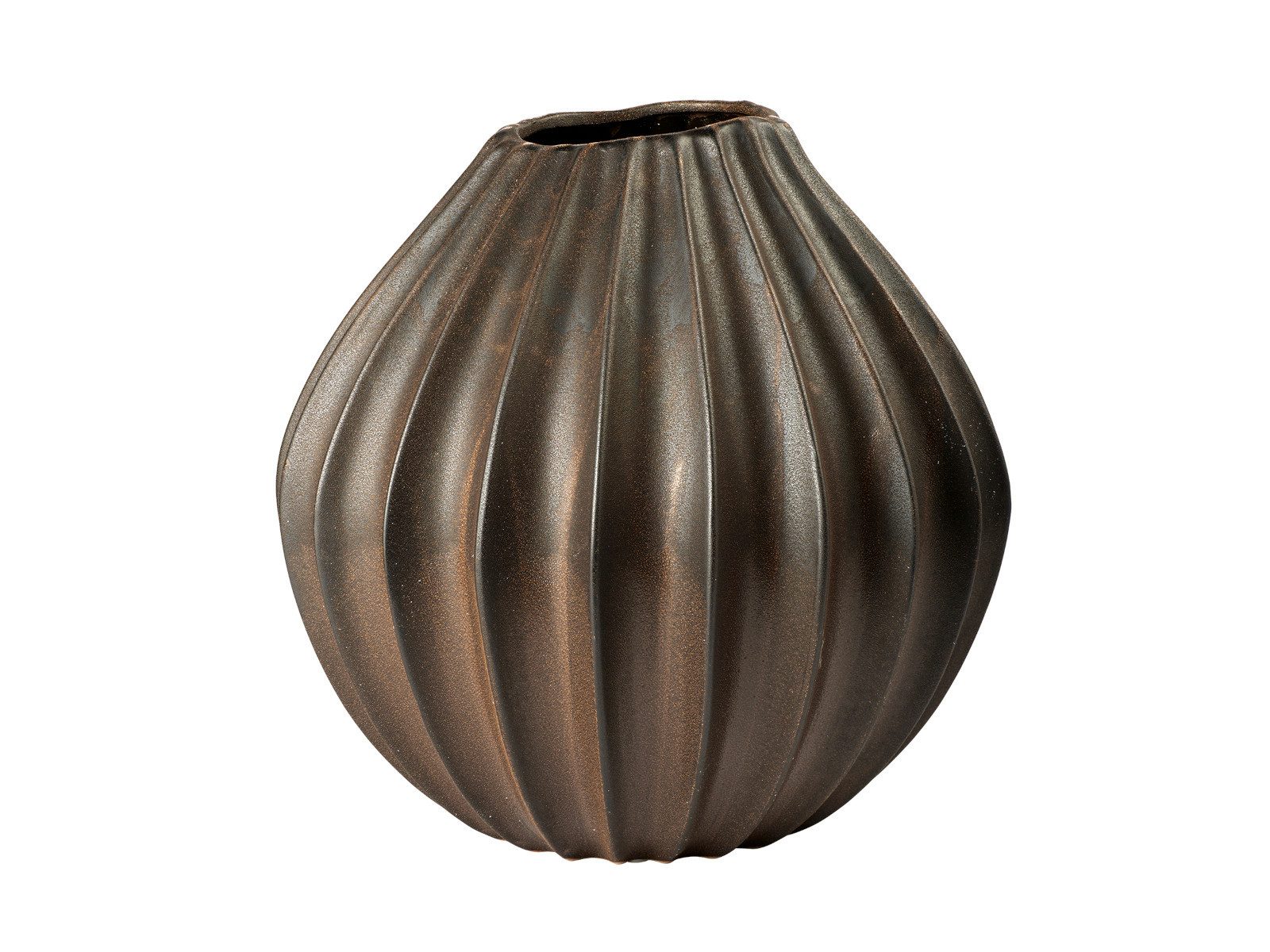 Broste Copenhagen Dekovase Wide Vase Antique Brown XL 40cm (Vasen)