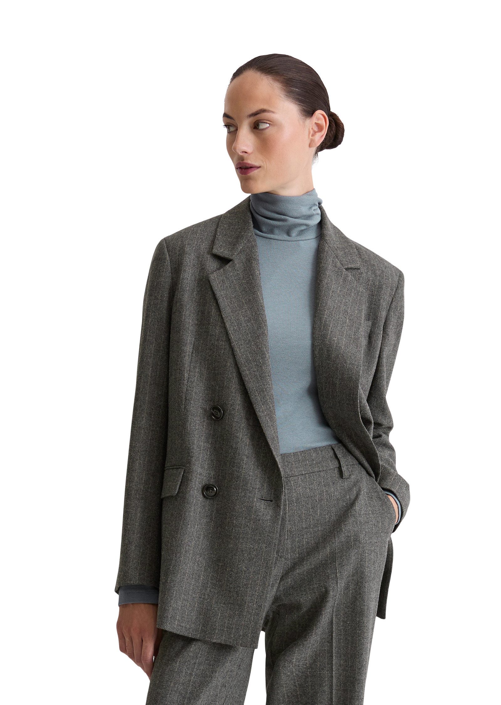 Marc O'Polo Longblazer aus Wolle-Viskose-Mix-Stretch günstig online kaufen