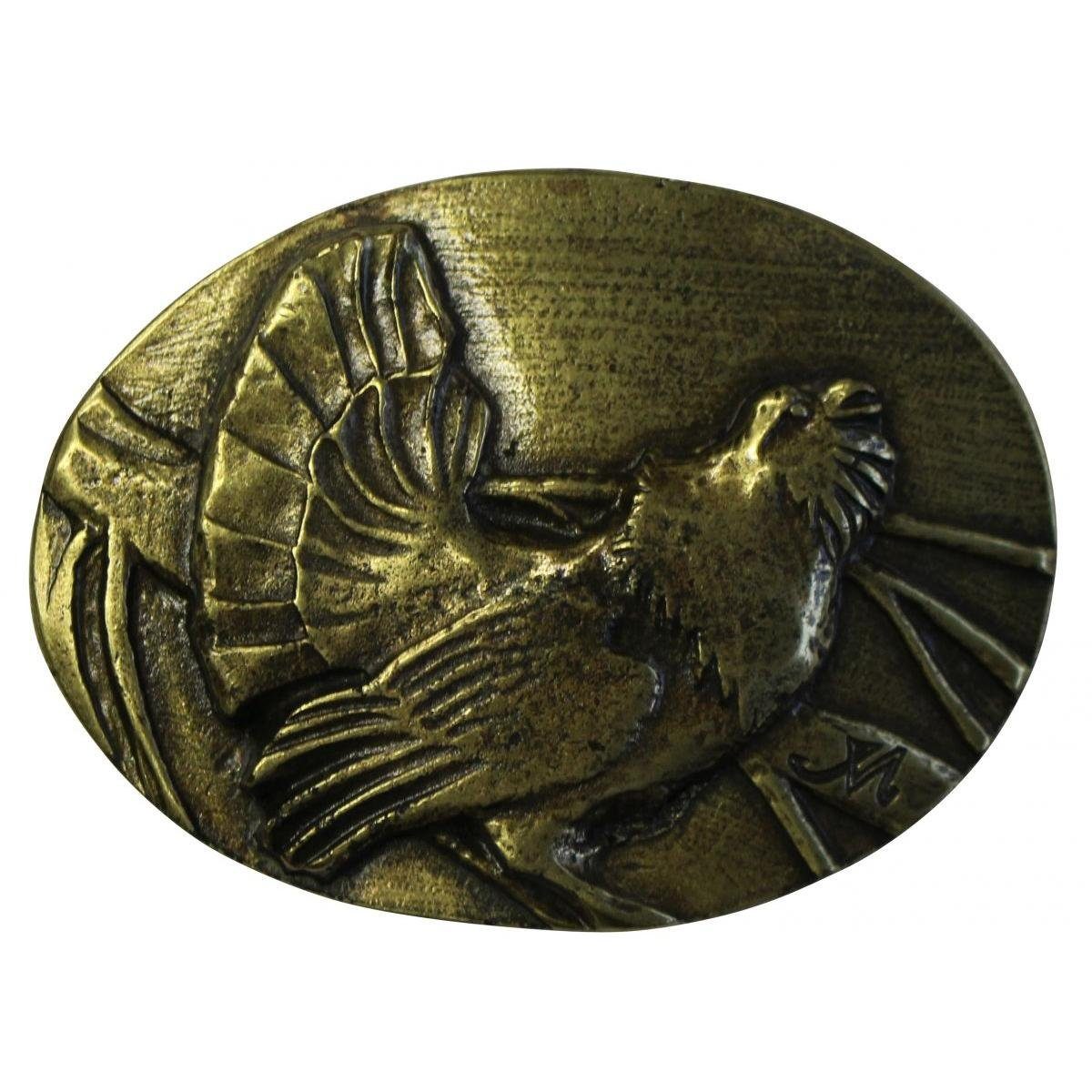 Gürtelschnalle Auerhahn 4,0 cm - Buckle Gürtelschließe 40mm - für Jagd-Outfit - Gürte