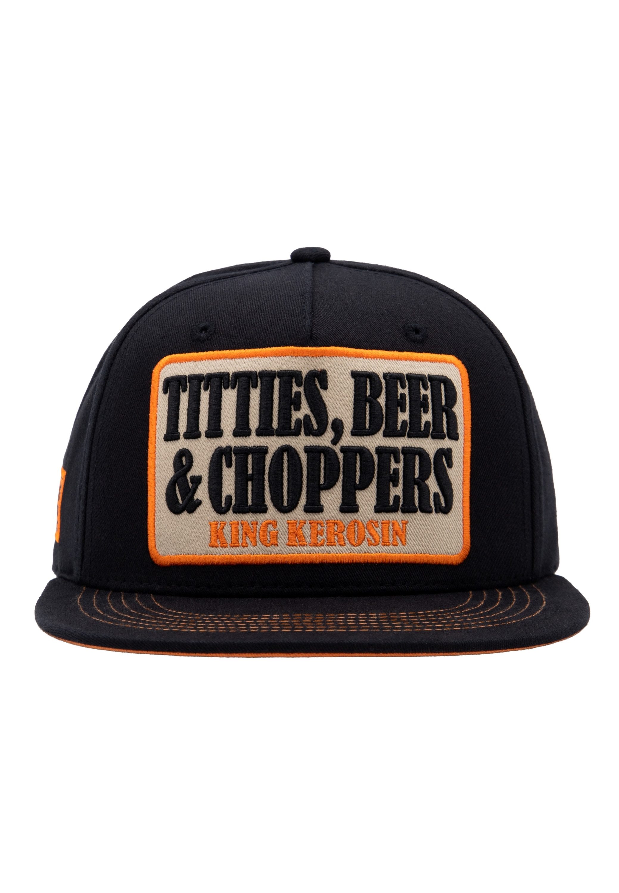 KingKerosin Snapback Cap Titties, Beer & Choppers (1-St) mit 3D-Stickpatch
