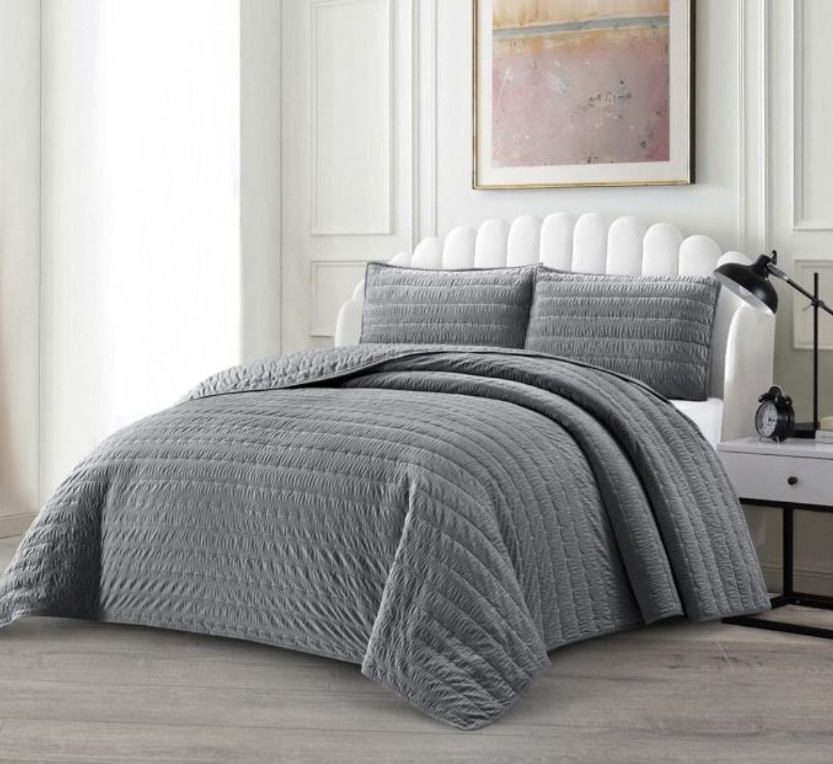 alesvelt Tagesdecke Set Bade Überwurf Decke 3-Teilig 240 250 cm atmungsaktiv 2-Personen