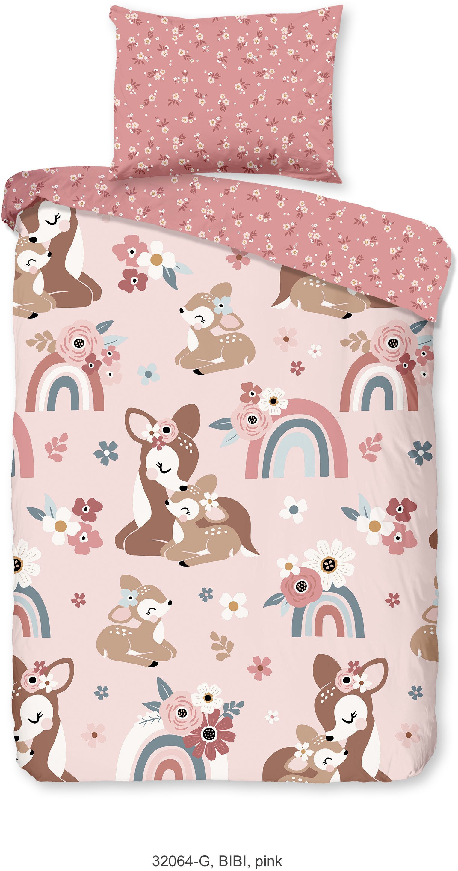 good morning Babybettwäsche »Bibi blossom«, Baumwolle, 120x150, Reißverschl günstig online kaufen