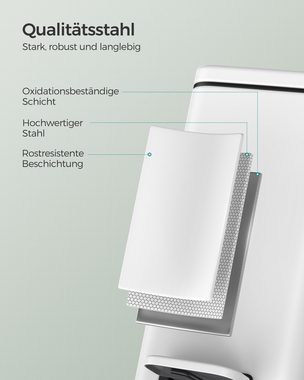 SONGMICS Kosmetikeimer, Kosmetikeimer, 5 Liter, Mülleimer Bad, mit Deckel, Tretmülleimer