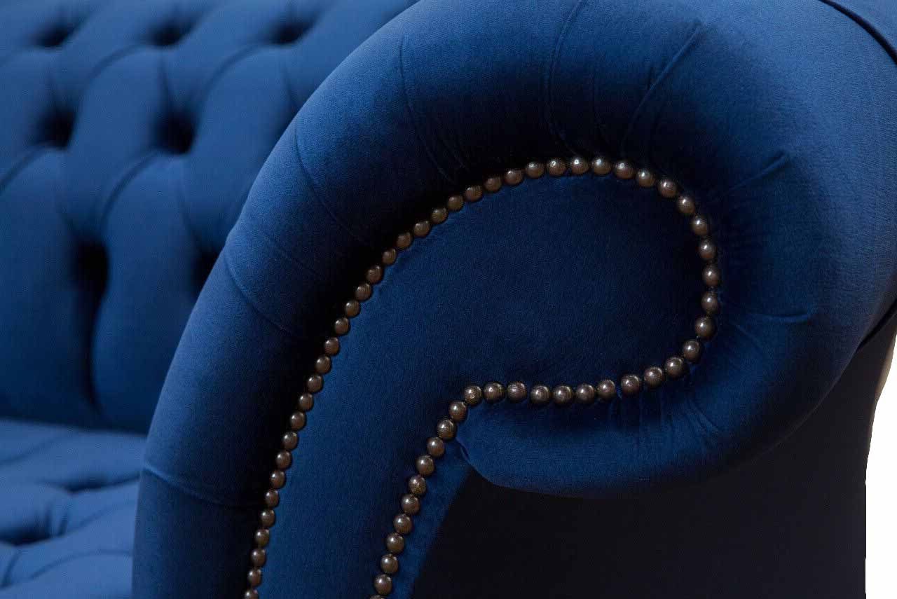 JVmoebel Wohnzimmer Textil Couch Chesterfield Design Sofa Zweisitzer Chesterfield-Sofa, Klassisch