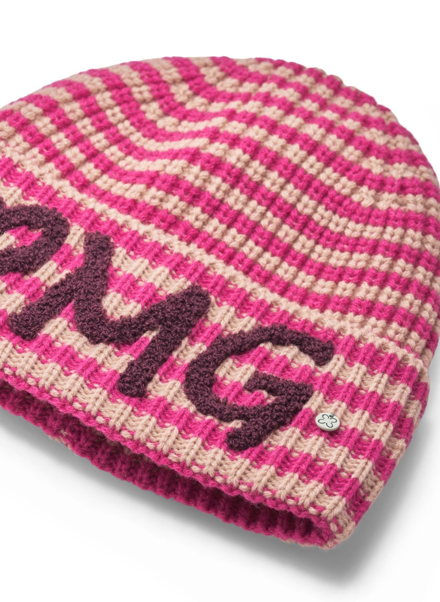 Codello Strickmütze Codello Mütze mit gestricktem Streifenmuster und OMG-Pa günstig online kaufen