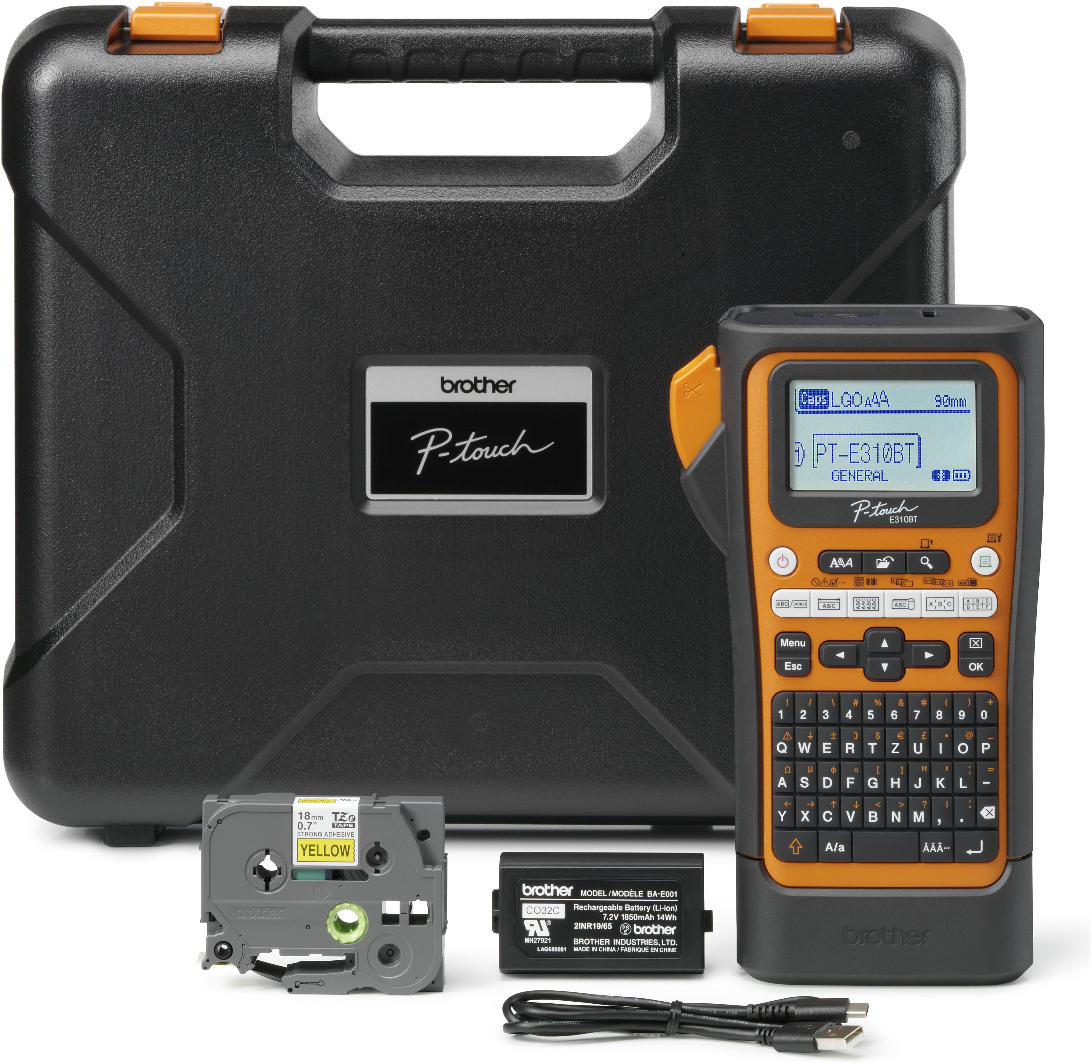 Brother P-Touch PT-E310BTVP, professionelles Beschriftungsgerät Etikettendrucker, (Bluetooth, inkl. Systemkoffer)