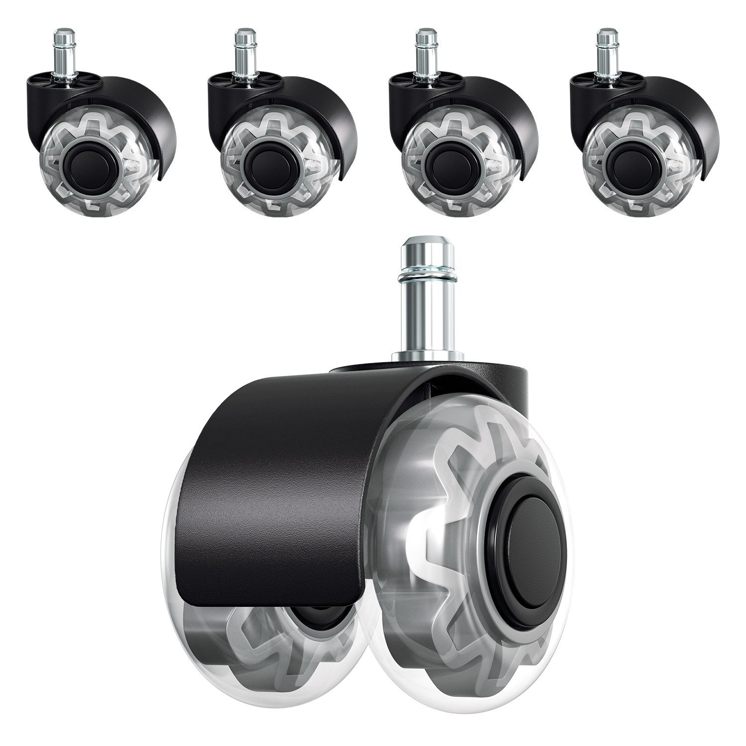 Clanmacy Stuhlrolle 5 Bürostuhlrollen 11x22mm,360 Grad Drehung böden leise günstig online kaufen