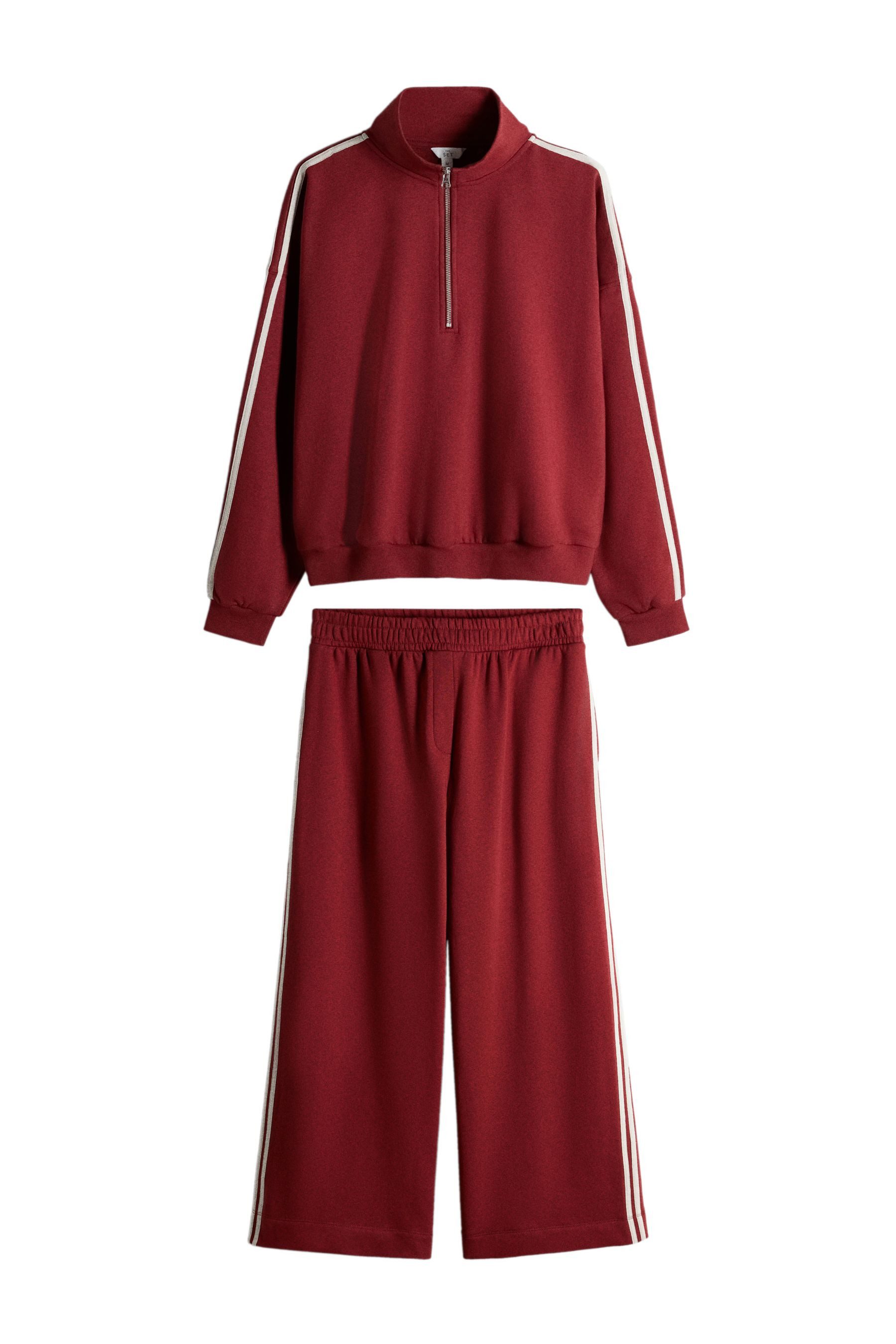 The Set Sweatanzug The Set Sweatshirt und gerade Jogginghose (2-tlg)
