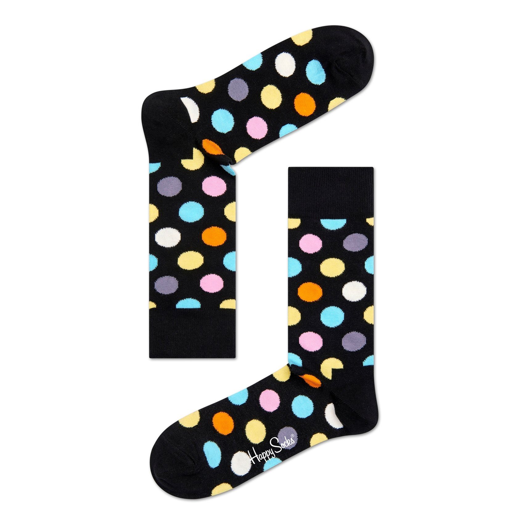 Happy Socks Freizeitsocken Unisex Paar Design Socken BD01-099 Big Dot bunt gepunktet