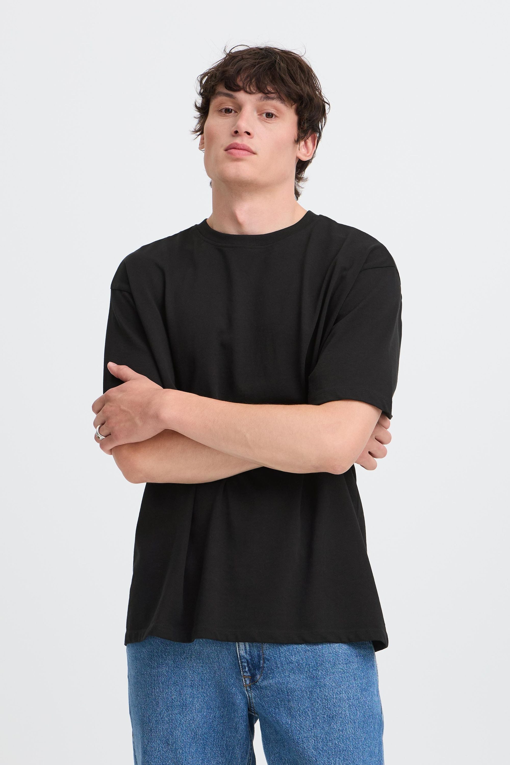 Blend Rundhalsshirt BHFisher Oversized T-Shirt mit Rundhalsausschnitt