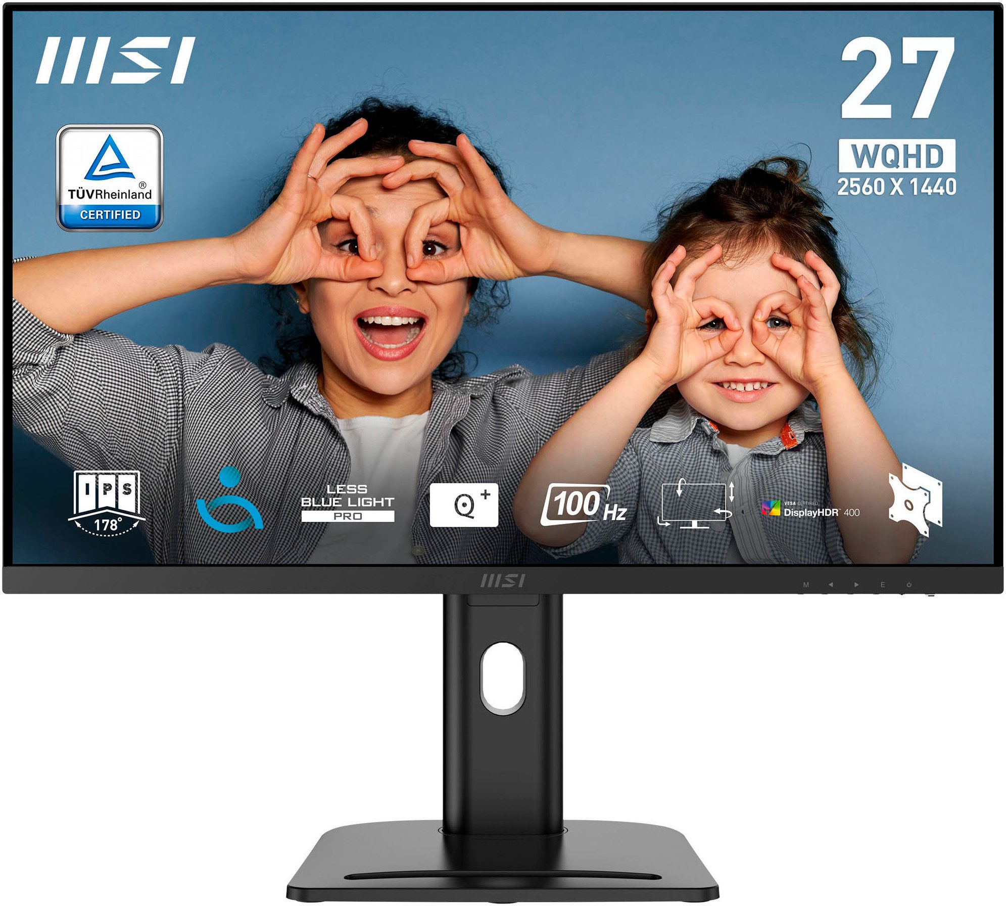 MSI PRO MP273QP E2 Gaming-Monitor (69 cm/27 ", 2560 x 1440 px, WQHD, 1 ms Reaktionszeit, 100 Hz, IPS)