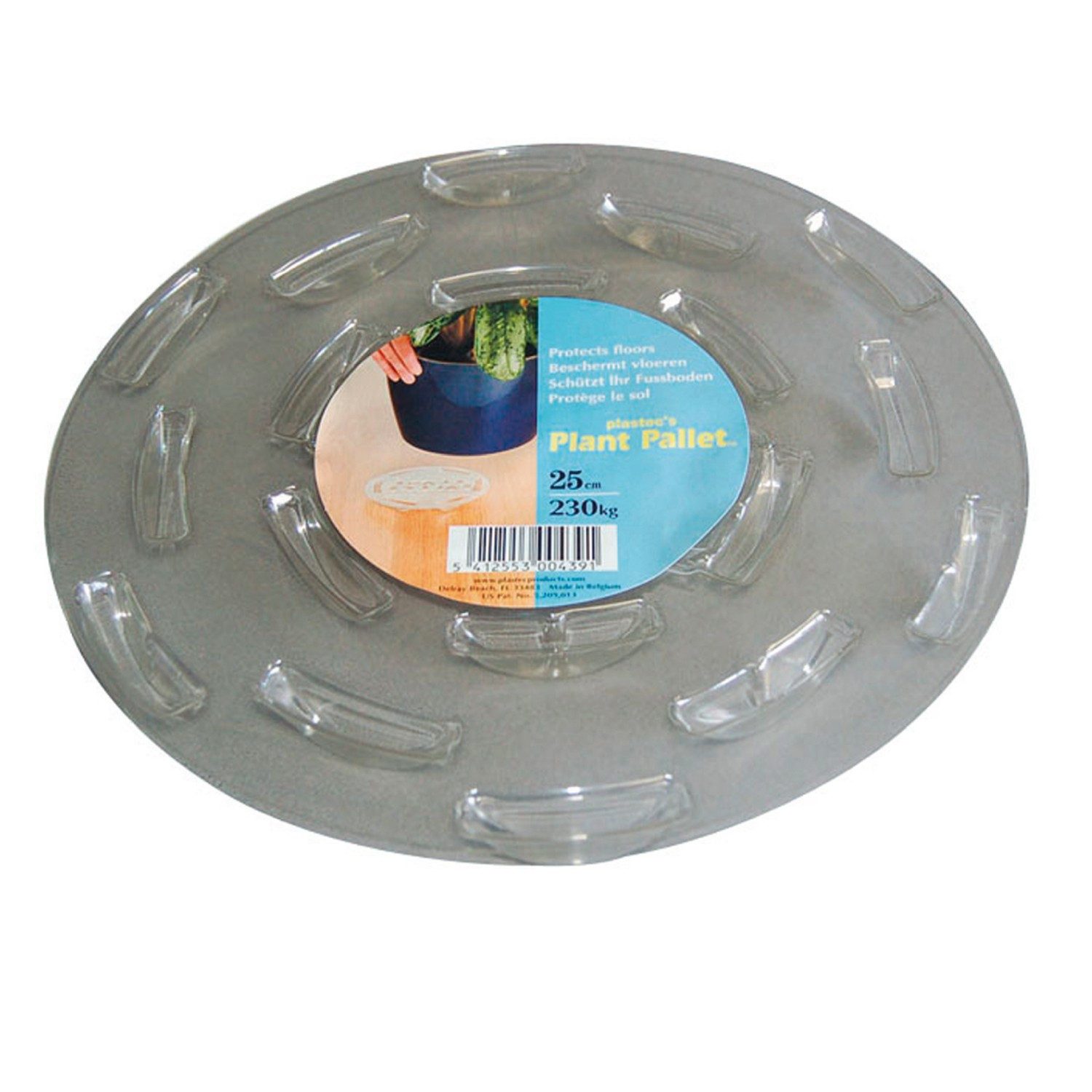 INNA-Glas Topfuntersetzer Blumentopf Untersetzer DUNIK, aus Kunststoff, transparent, 2cm, Ø15cm