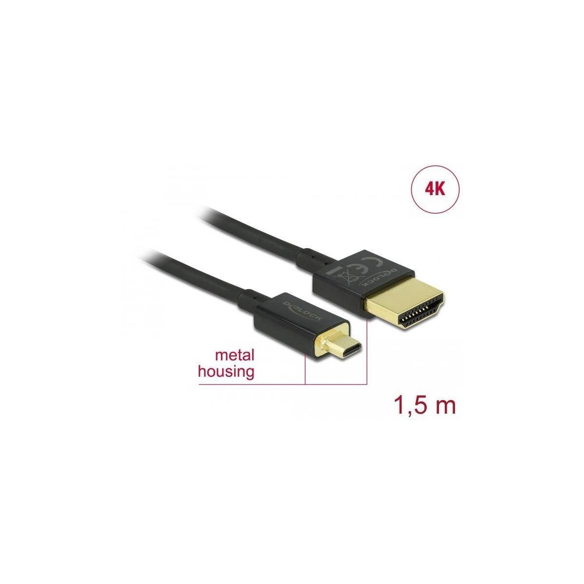 Delock Kabel High Speed HDMI mit Ethernet - HDMI-A St. > HDMI... Computer-Kabel, HDMI, HDMI (150,00 cm)