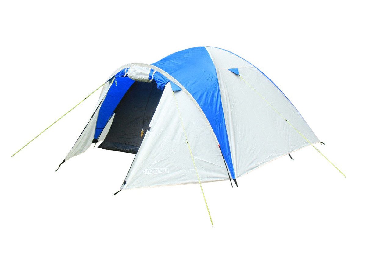 Tambu Tunnelzelt ACAMP Kuppelzelt 4 Personen creme-blau 310 x 240 cm