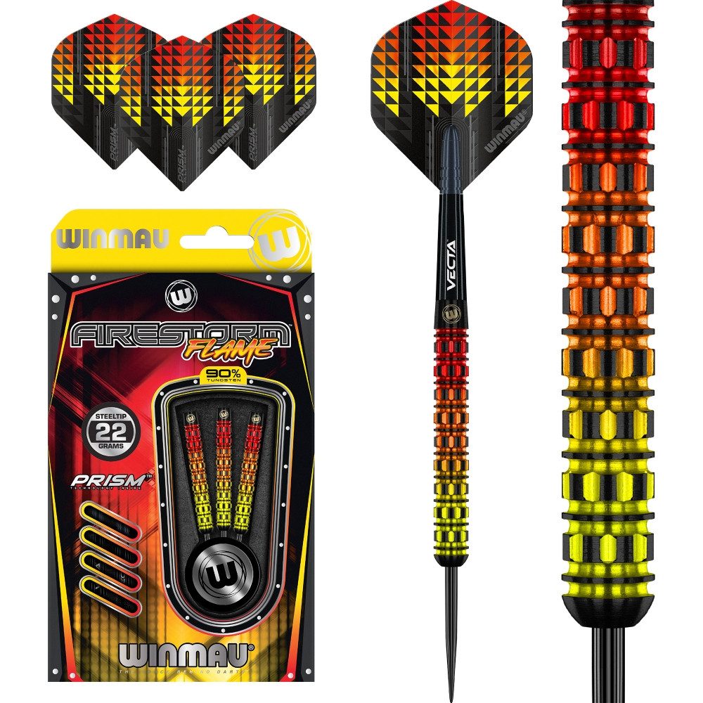 Dartpfeil Steeldart Winmau Firestorm Flame 1504 - Darts.