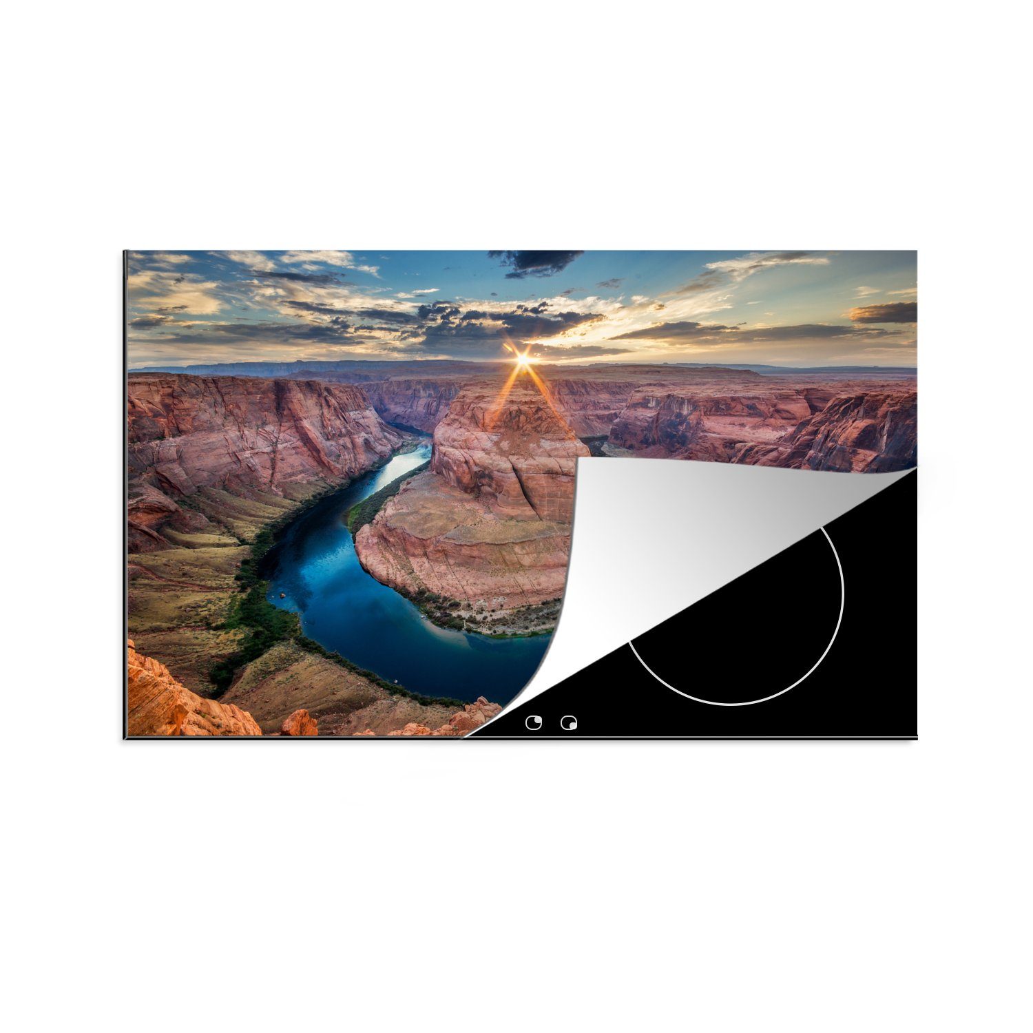 MuchoWow Herdblende-/Abdeckplatte Blick auf den Grand Canyon, Vinyl, (1 tlg), 81x52 cm, Induktionskochfeld Schutz für die küche, Ceranfeldabdeckung
