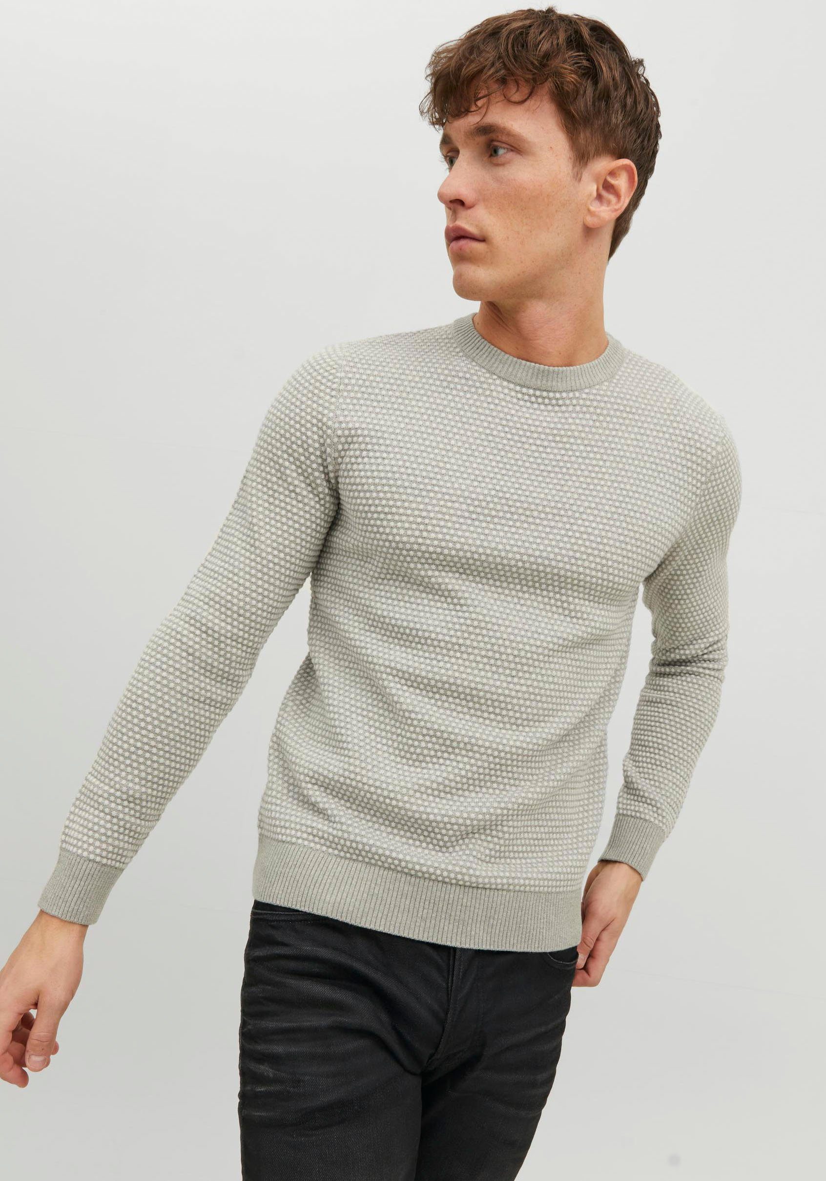 Jack & Jones Rundhalspullover ATLAS KNIT CREW NECK