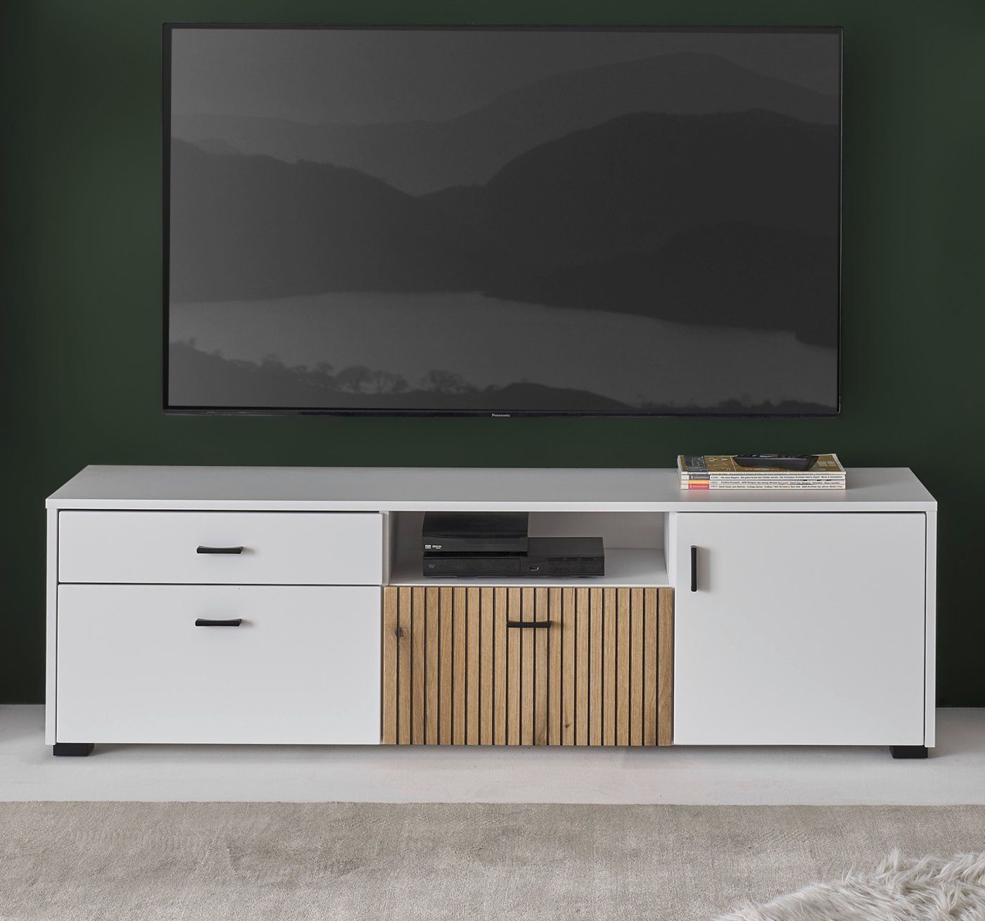 Furn.Design Lowboard Merced (TV Unterschrank in weiß mit Eiche, Breite 150 günstig online kaufen