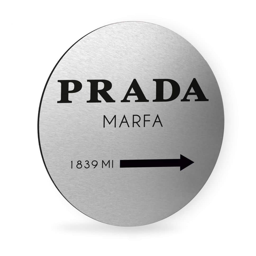 K&L Wall Art Alu-Dibond-Druck Metallposter Prada Marfa Fashion Luxus Mode R günstig online kaufen
