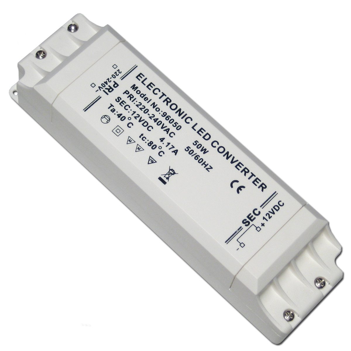 ChiliTec 50W LED Transformator, max. 4,2A 12V DC, Trafo LED Trafo