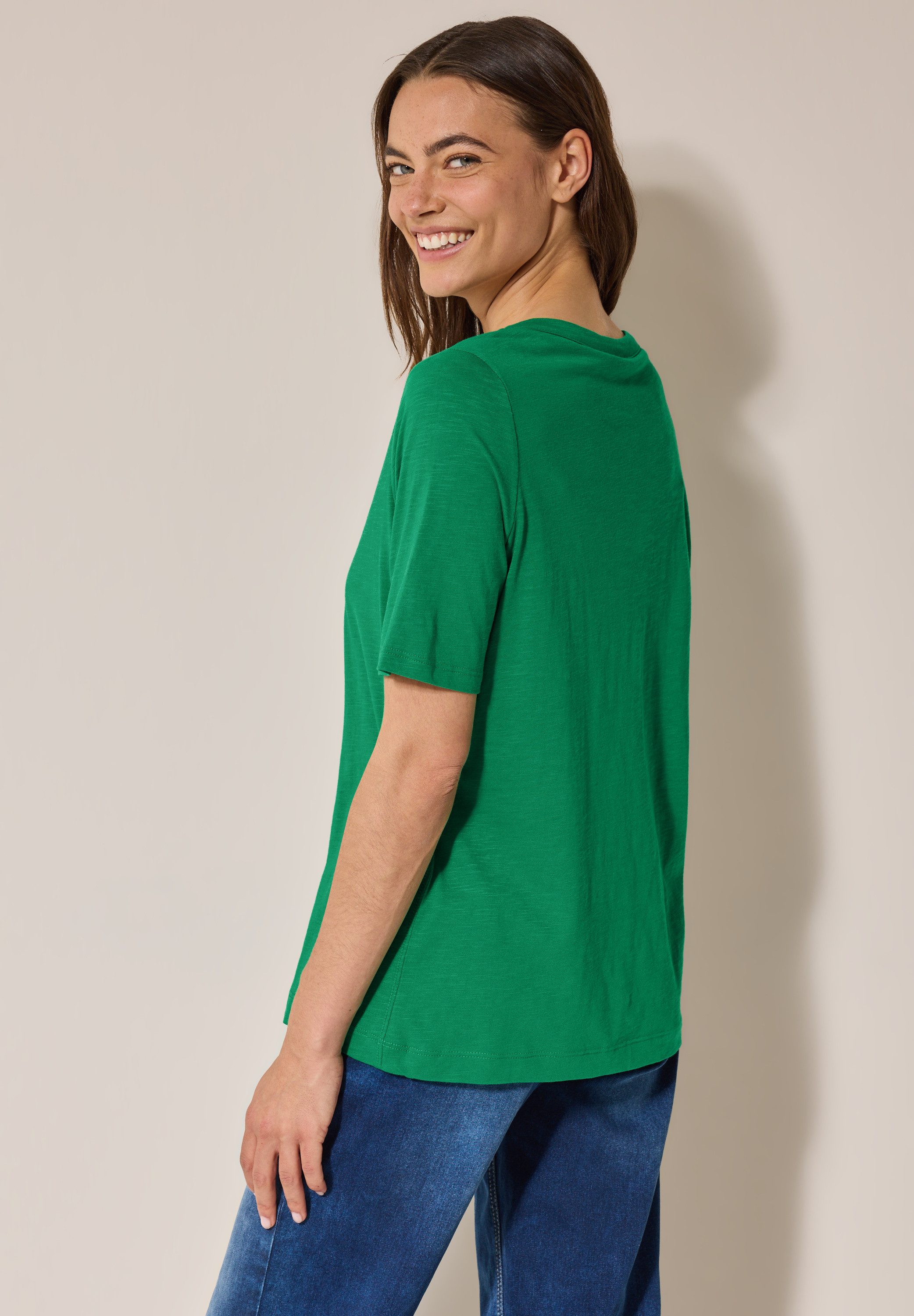 Cecil T-Shirt, in Unifarbe günstig online kaufen