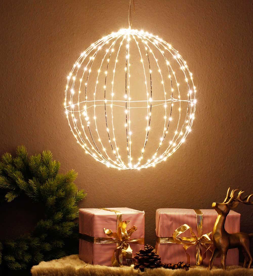 Dekoleuchte Arnusa oder 50 LED Hängen zum warmweiß, fest Leuchtkugel, LED integriert, 320 Kugelleuchte Weihnachtsbeleuchtung Legen cm LED Aus, Ein-