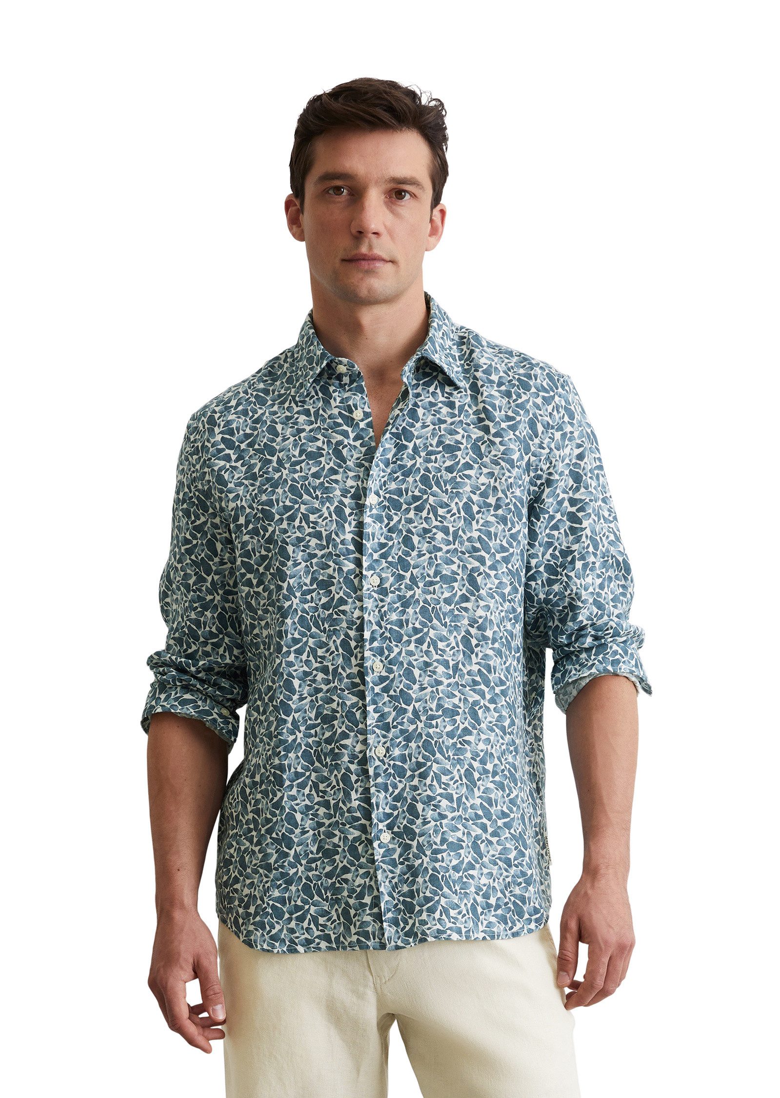 Marc O'Polo Langarmhemd aus reinem Leinen günstig online kaufen