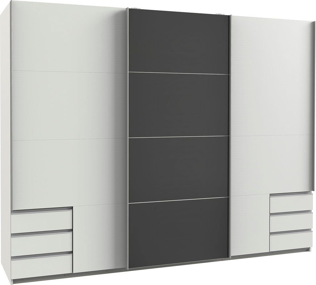 Wimex Schwebetürenschrank "Valencia" mit Glaselementen und Schubkästen günstig online kaufen