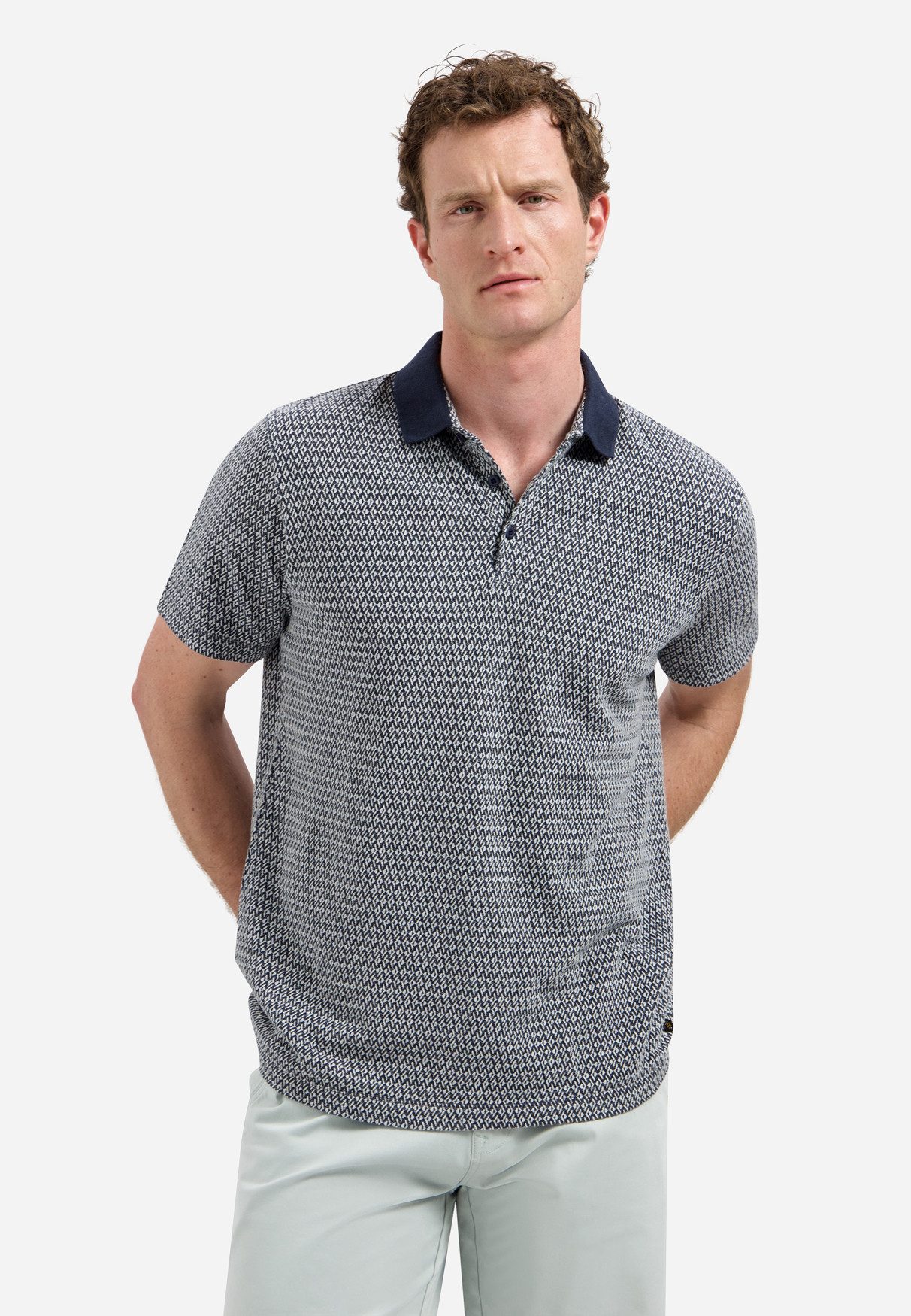 NO EXCESS Poloshirt Polo Short Sleeve Jacquard - Polohemd - Shirt - Poloshirt kurzarm