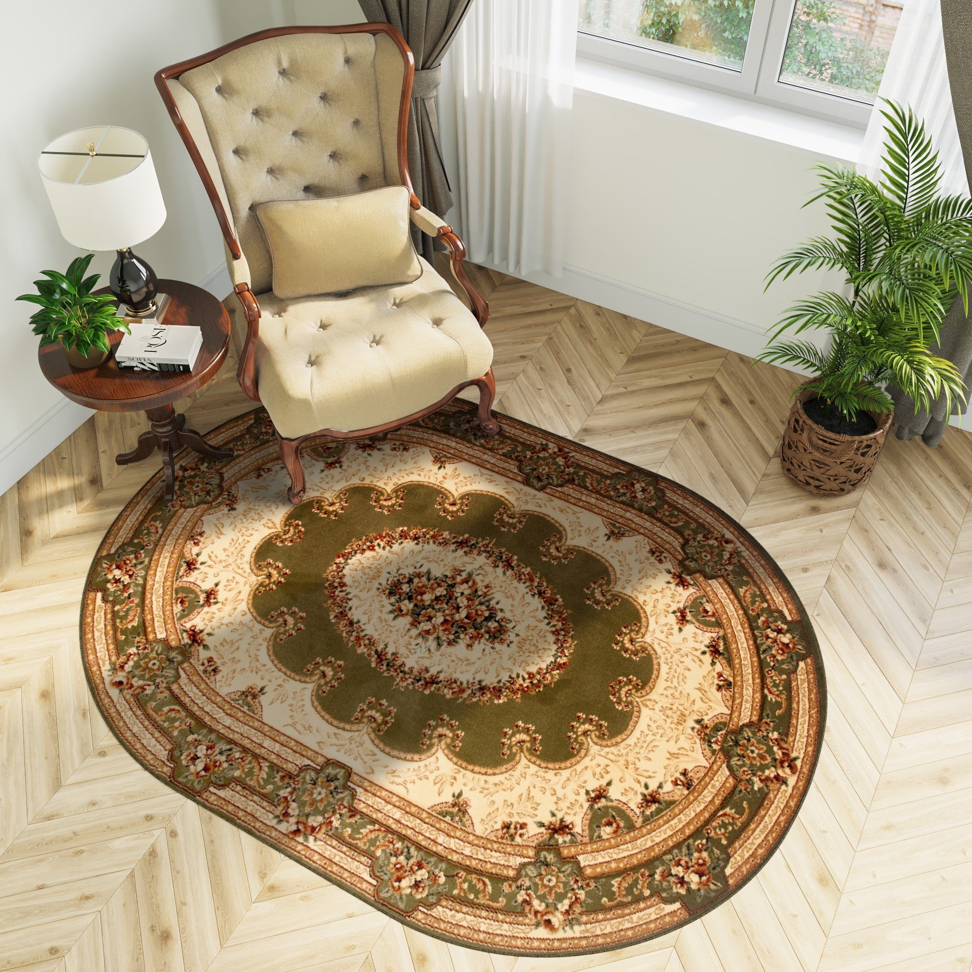 Tapiso Teppich YESEMEK OVAL, oval, Höhe: günstig online kaufen