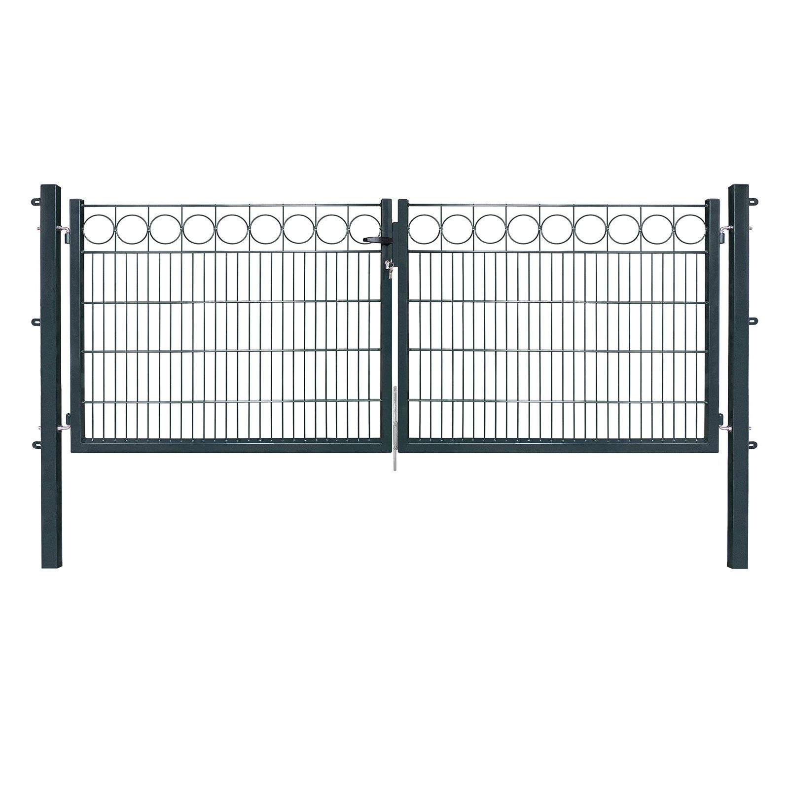 Arvotec Gartentor mit Zierleiste "Ring" BxH: 300 x 80/100/120cm UV-& witterungsbeständig, UV-beständig, abschließbar, witterungsbeständig