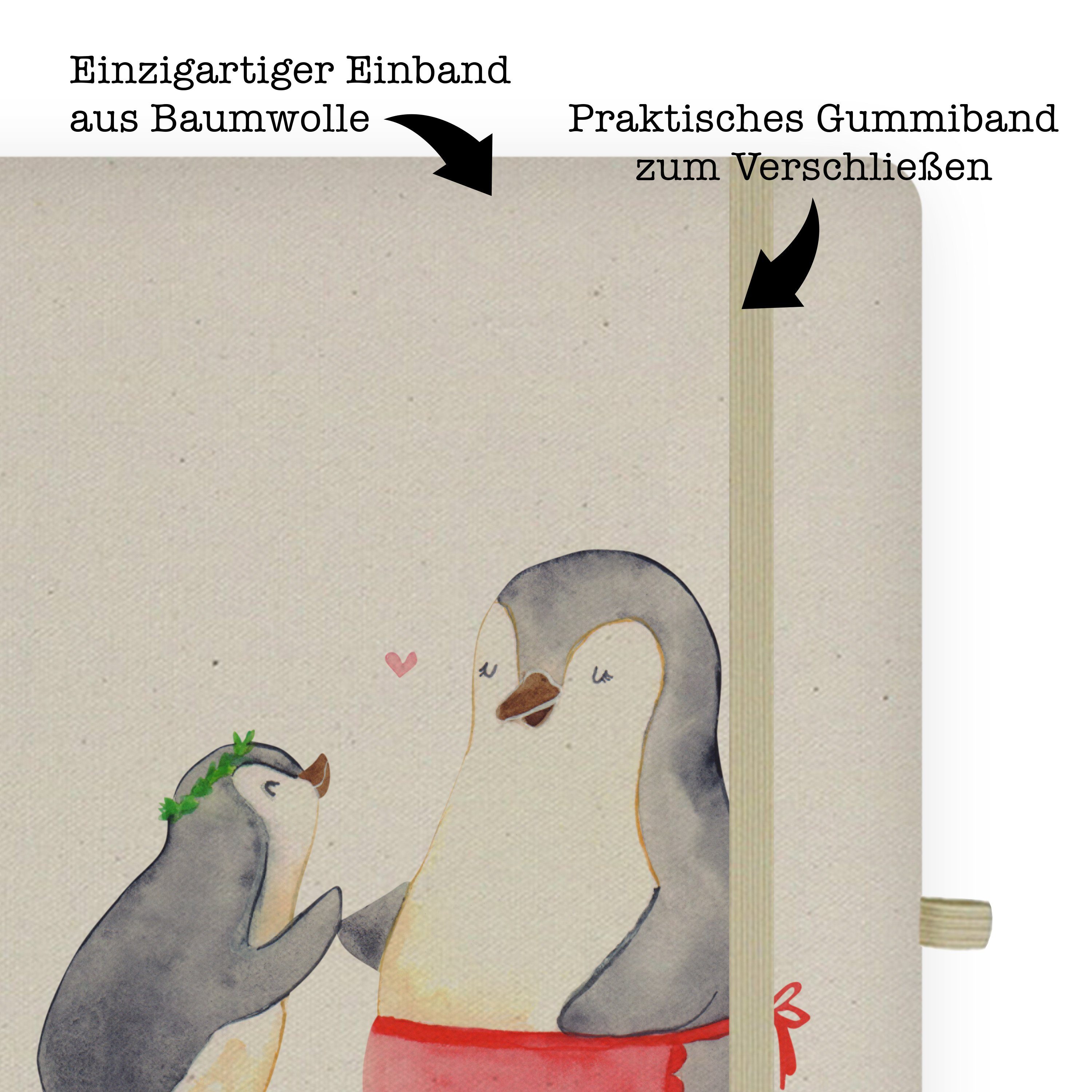 Mr. Pinguine, Geschenk, Notizbuch - & Mrs. Panda Pinguin Bruder, - Transparent Kind Panda Mrs. mit & Mr. Notizen,