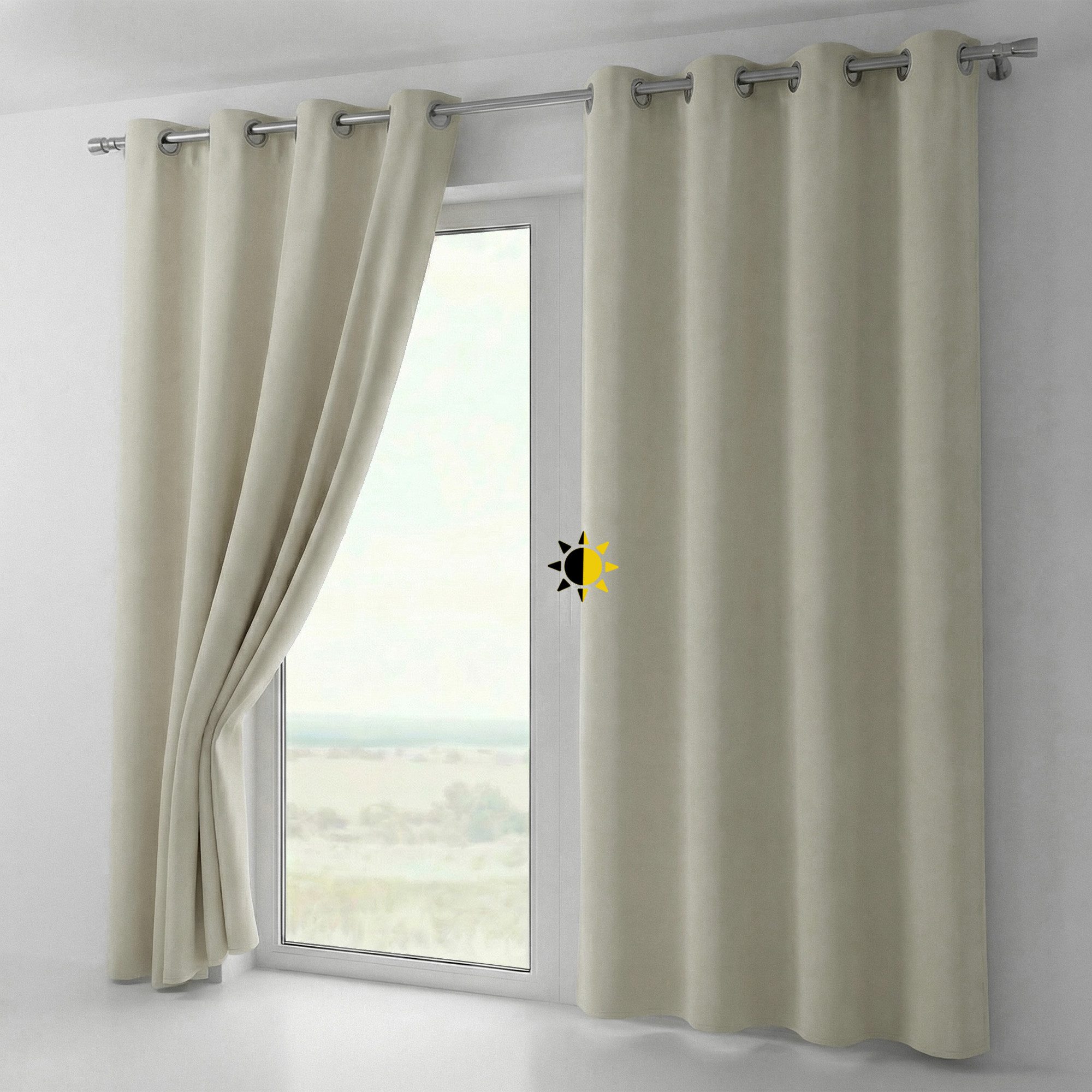 Beautex Verdunkelungsvorhang Verdunkelungsgardine Ösen Vorhang blickdicht abdunkelnd (1 St), Ösen, verdunkelnd