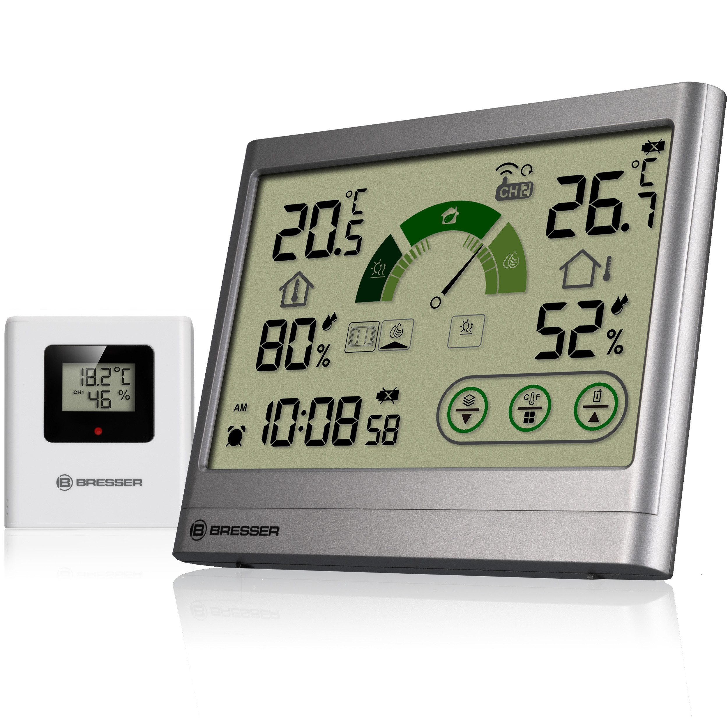 BRESSER Hygrometer BRESSER Thermo-Hygrometer mit Lüftungsempfehlung VentAir H