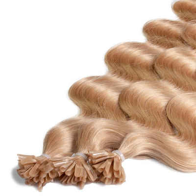 hair2heart Echthaar-Extension Premium Bondings gewellt #9/1 Lichtblond Asch 40cm