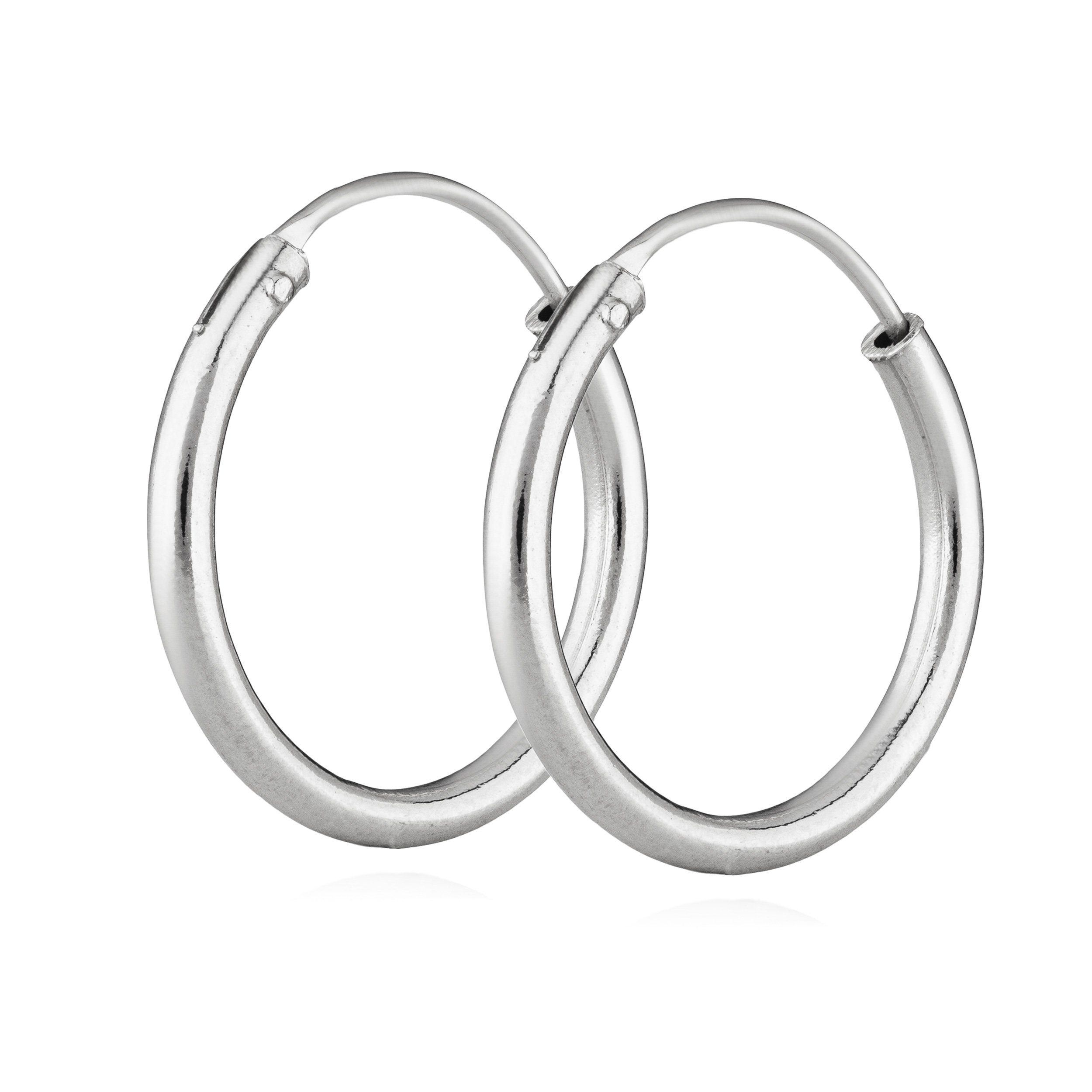 Paar Creolen Paar 925 Sterling Silber Creole Ohrringe Ohrschmuc