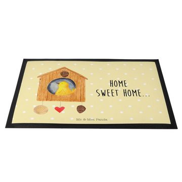 Fußmatte Vogelhaus sweet Home - Gelb Pastell - Geschenk, Einzugsgeschenk, süße, Mr. & Mrs. Panda, Höhe: 0.6 mm