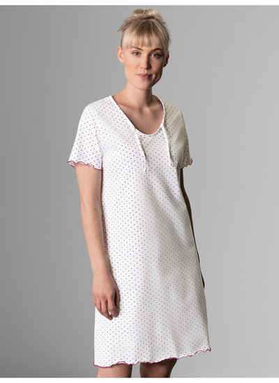 Trigema Nachthemd TRIGEMA Nachthemd mit Herzchen-Muster (1-tlg)