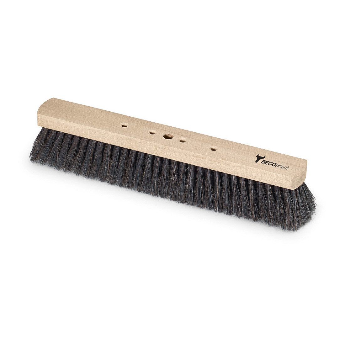 Nölle Staubbesen Saalbesen Naturhaar 500 mm breit, Braun 1 Stück (Reinigungsset, Stiel, Besenkopf, Naturhaarborsten), Besen Schrubber Reinigungsgerät Kehrgerät Bodenreiniger Putzgerät