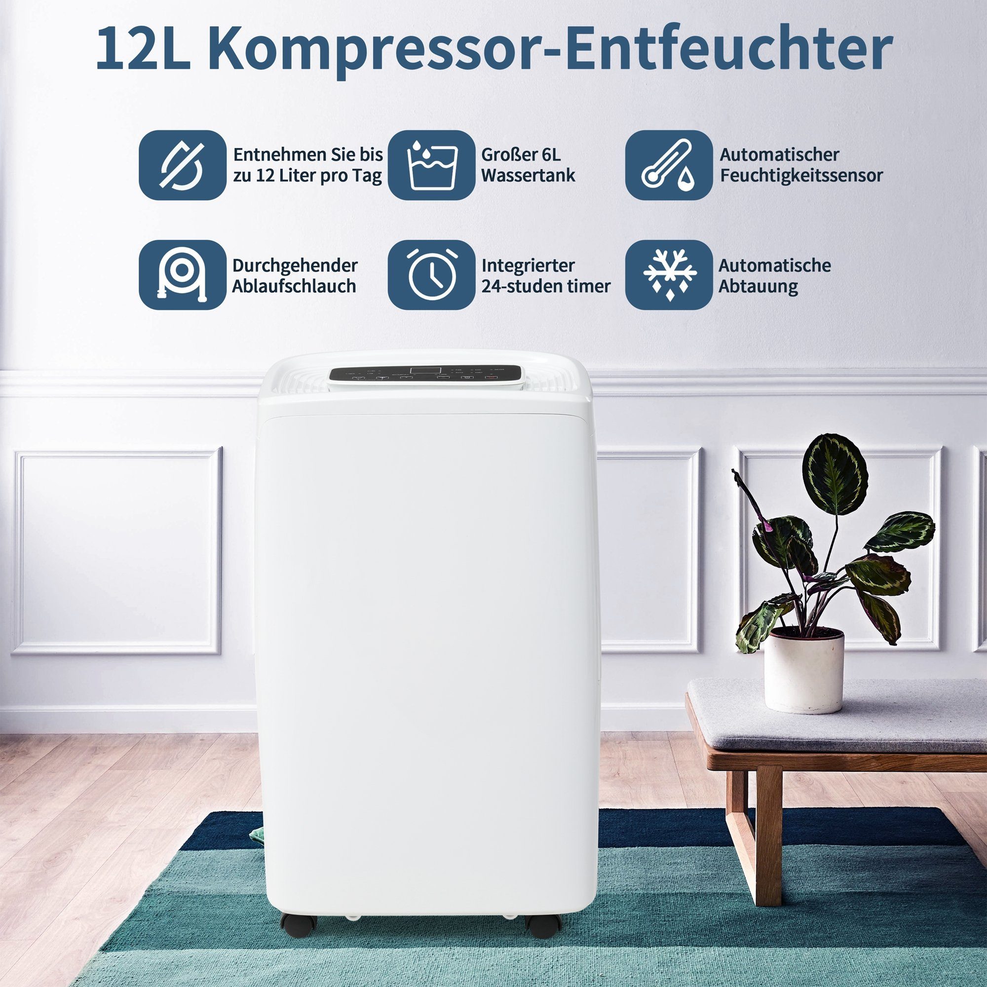 Merax Luftentfeuchter elektrisch inkl. Timer mit 3 Programme, LED-Display, günstig online kaufen