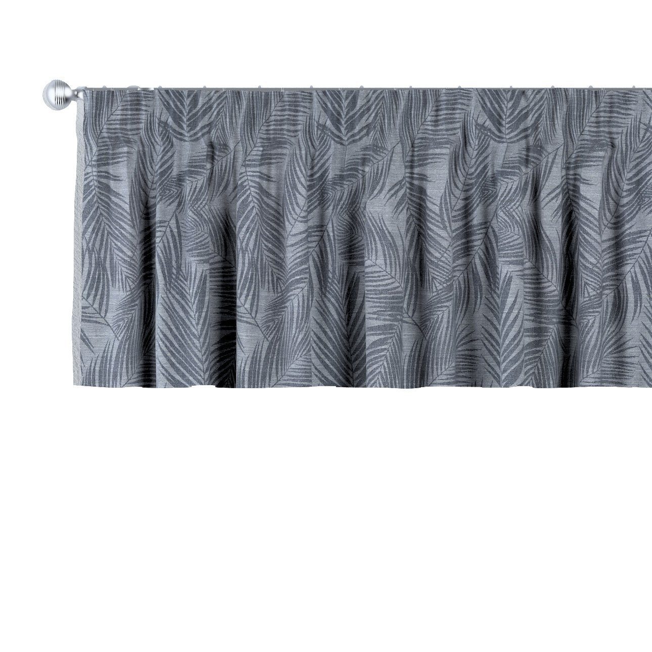 Vorhang mit x 130 cm, Flowers, Dekoria 40 Kräuselband graphite-silbern